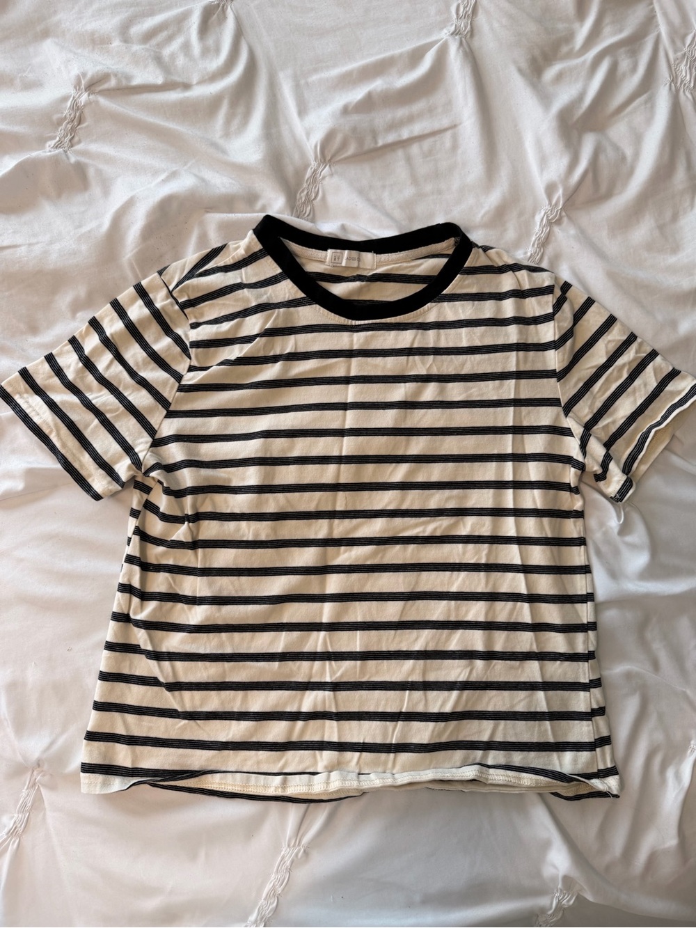 Striped Black & White Ringer Tee